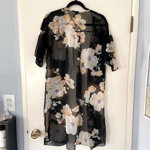 Floral kimono/beach cover up lightweight